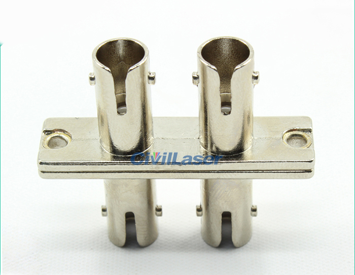 Singal Mode Double Core Fiber Optic Adapter ST Flange Plate Fiber coupler